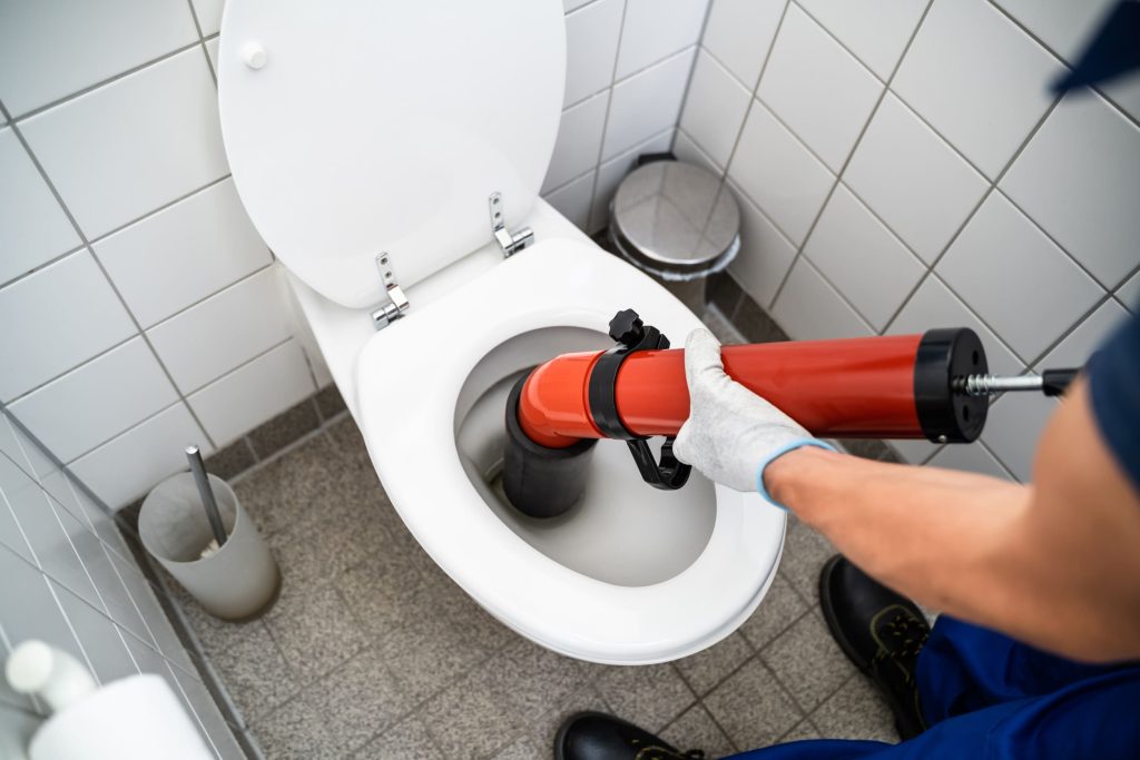 fix a clogged toilet