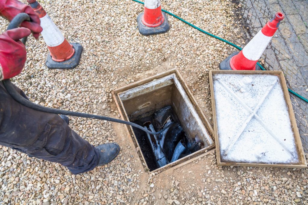 outside drains blocked